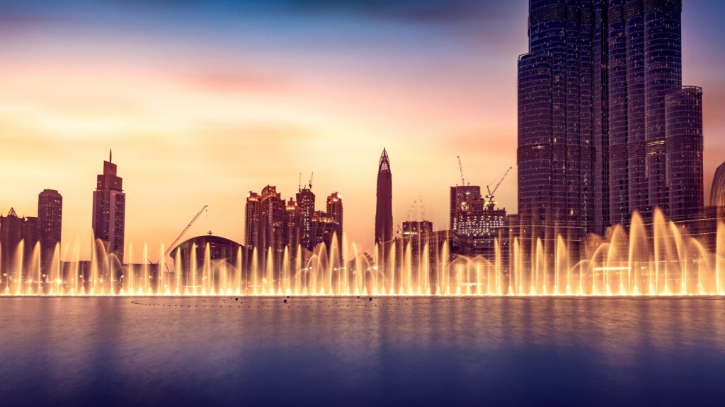 Musical fountain of Dubai